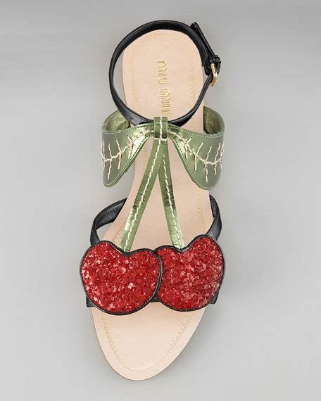 miu miu cherry sandals|miu michael shoes sale.